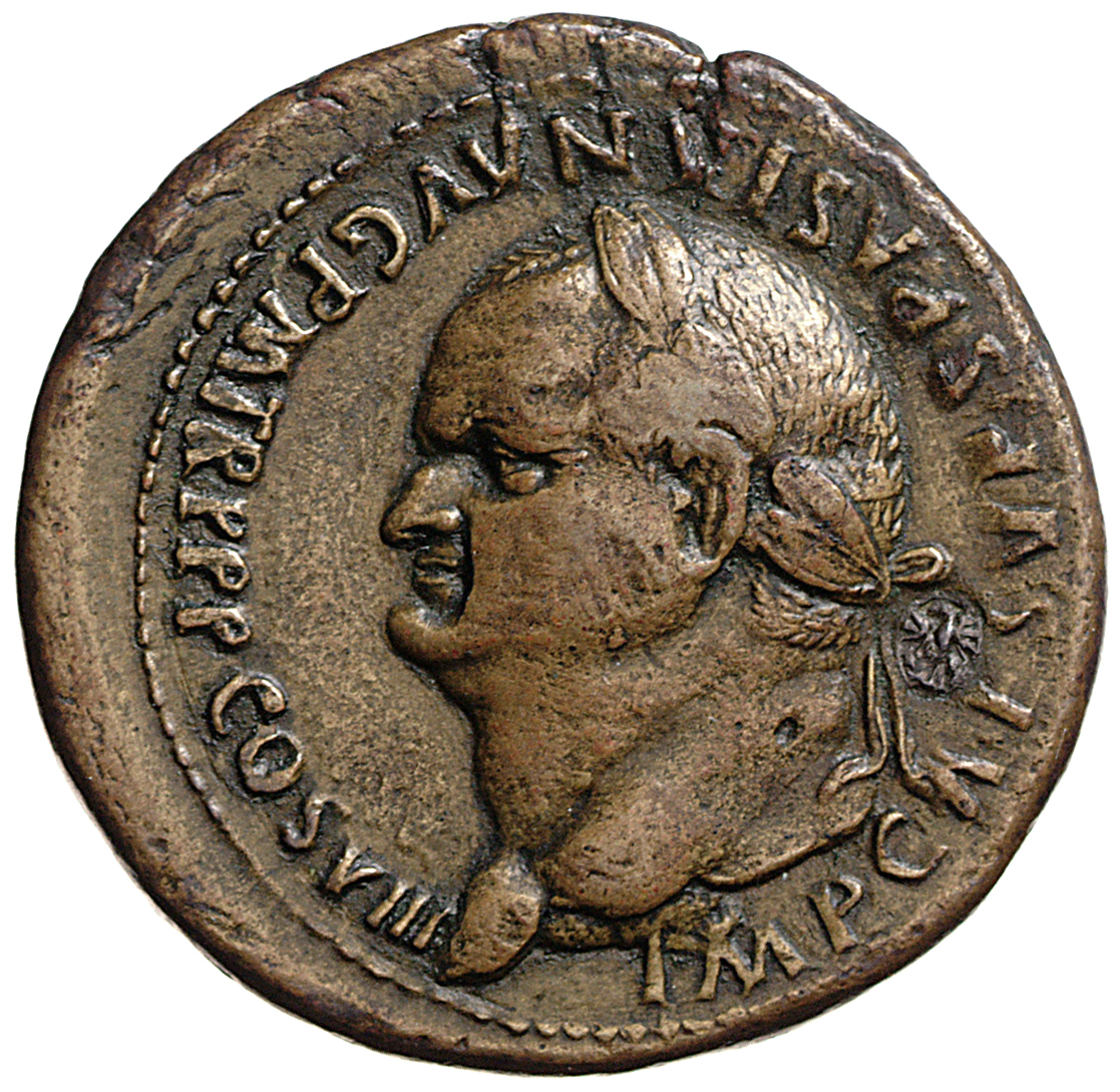 RIC II, Part 1 (second edition) Vespasian 993 Vespasian obverse, Head of Vespasian, laureate, left