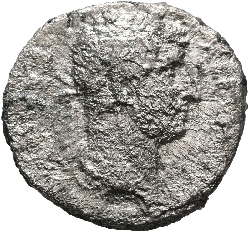 RIC II, Part 3 (second edition) Hadrian 1029 Hadrian obverse, Bust of Hadrian, laureate, draped, right, viewed from rear o...