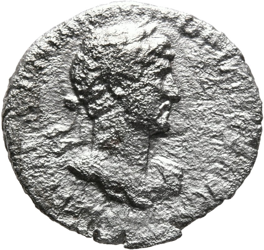 RIC II, Part 3 (second edition) Hadrian 108 Hadrian obverse, Bust of Hadrian, laureate, bare chest, traces of drapery on f...