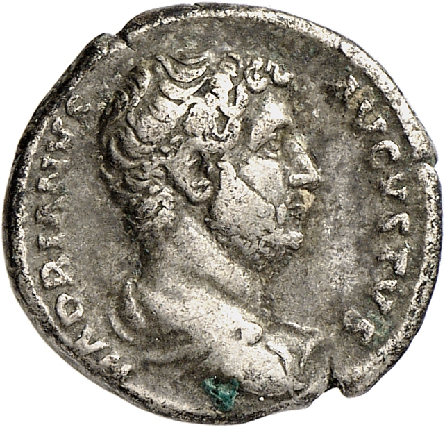 RIC II, Part 3 (second edition) Hadrian 1106 Hadrian obverse, Bust of Hadrian, draped, right, viewed from rear or side