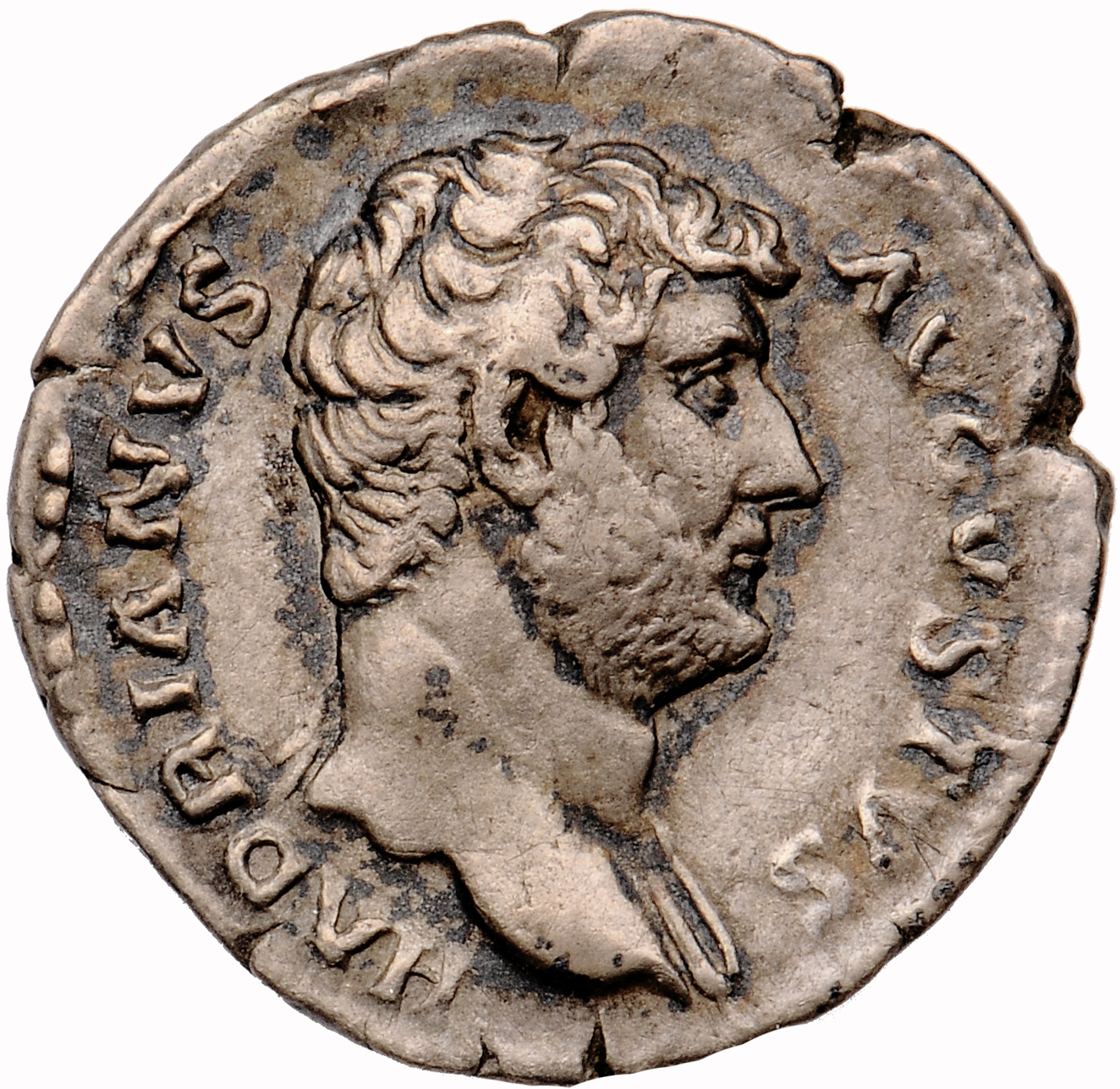 RIC II, Part 3 (second edition) Hadrian 1131 Hadrian obverse, Head of Hadrian, right