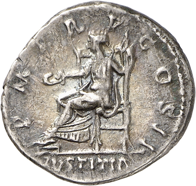 RIC II, Part 3 (second edition) Hadrian 114 Hadrian reverse, Fortuna seated left, holding rudder and cornucopia
