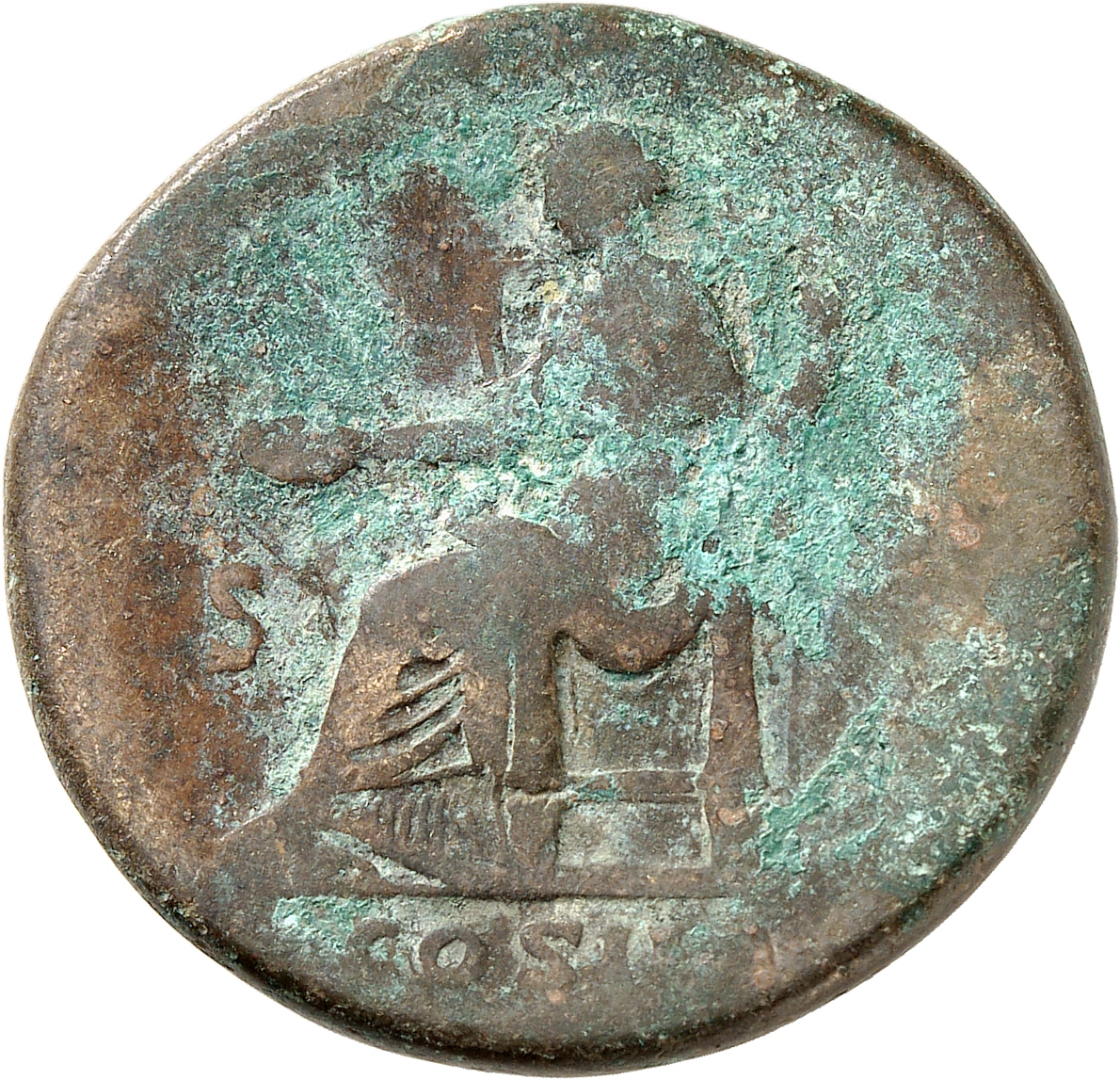 RIC II, Part 3 (second edition) Hadrian 1158 Hadrian reverse, Justitia seated left, holding patera and sceptre