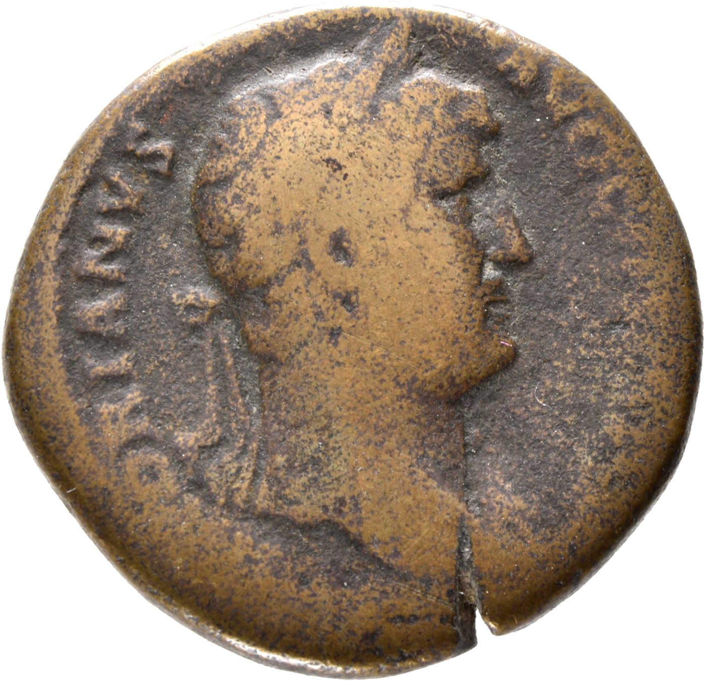 RIC II, Part 3 (second edition) Hadrian 1187 Hadrian obverse, Head of Hadrian, laureate, right
