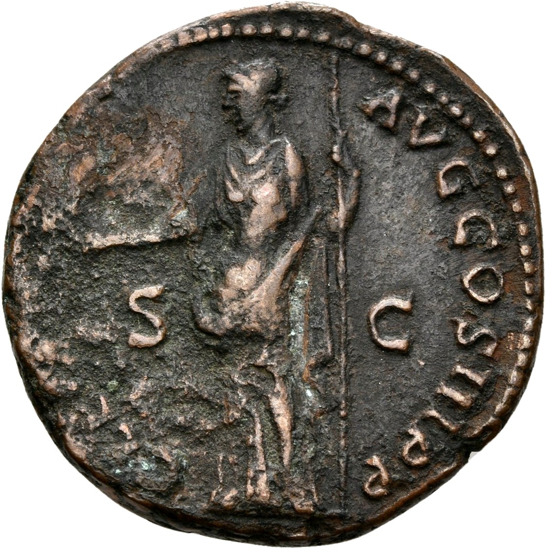 RIC II, Part 3 (second edition) Hadrian 1191 Hadrian reverse, Clementia standing left, holding patera and sceptre