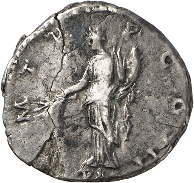 RIC II, Part 3 (second edition) Hadrian 124 Hadrian reverse, Pax standing left, holding branch and cornucopia