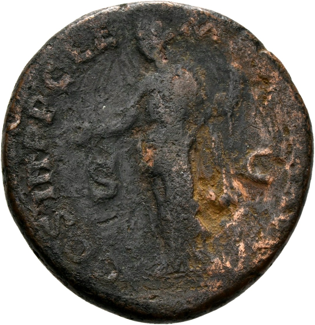 RIC II, Part 3 (second edition) Hadrian 1266 Hadrian reverse, Clementia standing left, holding patera and sceptre