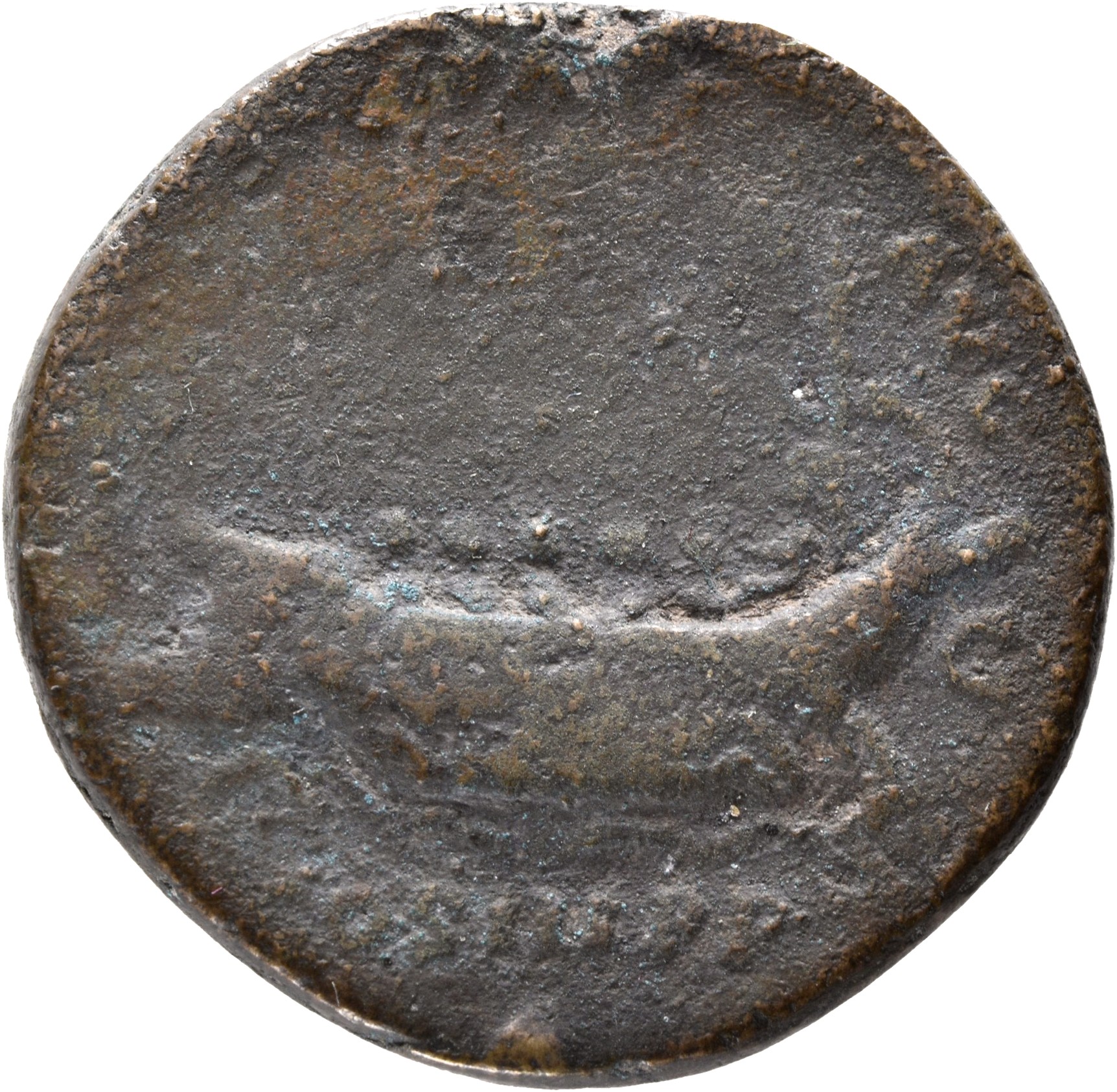 RIC II, Part 3 (second edition) Hadrian 1285 Hadrian reverse, Ship, left; Minerva Promachus, Triton, or Pegasus as figurehead
