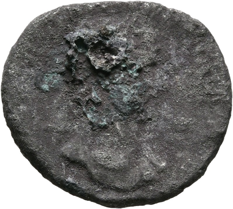 RIC II, Part 3 (second edition) Hadrian 130 Hadrian obverse, Bust of Hadrian, laureate, bare chest, traces of drapery on f...