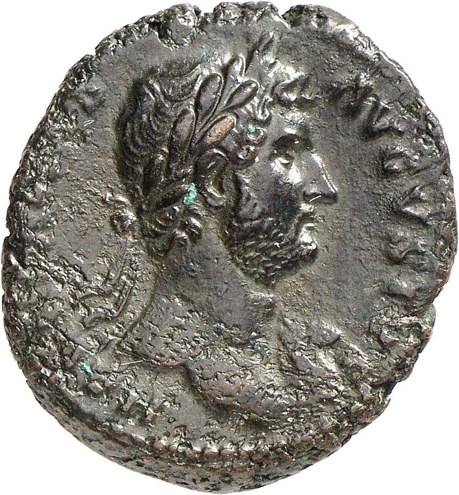 RIC II, Part 3 (second edition) Hadrian 1355 Hadrian obverse, Head of Hadrian, laureate, right