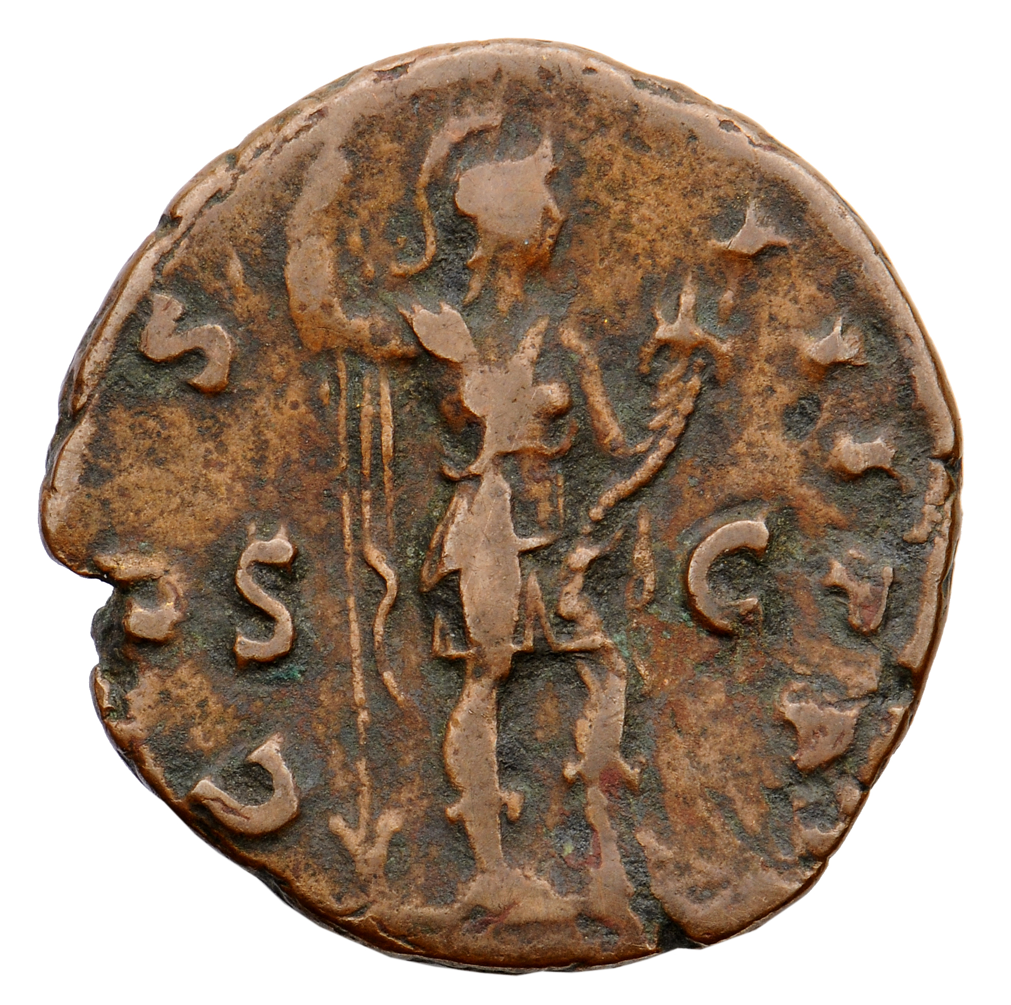 RIC II, Part 3 (second edition) Hadrian 1372 Hadrian reverse, Roma standing right, resting foot on helmet, holding spear a...
