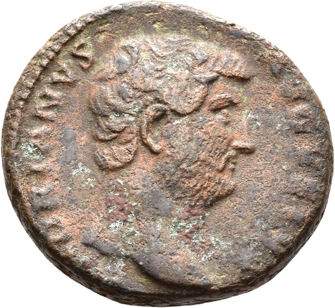 RIC II, Part 3 (second edition) Hadrian 1373 Hadrian obverse, Head of Hadrian, right