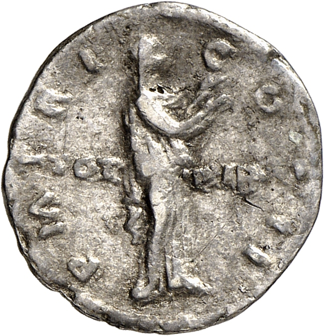 RIC II, Part 3 (second edition) Hadrian 140 Hadrian reverse, Pietas, veiled, standing right, raising both hands