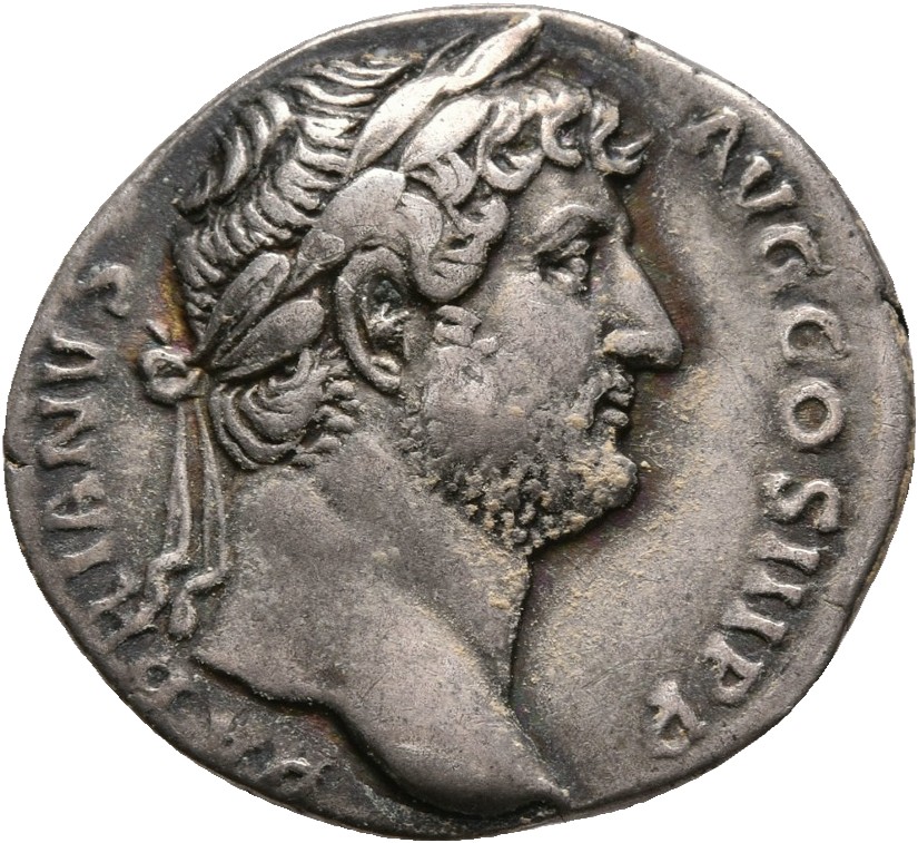 RIC II, Part 3 (second edition) Hadrian 1400 Hadrian obverse, Head of Hadrian, laureate, right