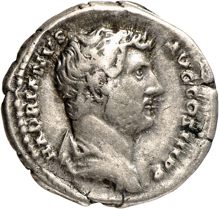 RIC II, Part 3 (second edition) Hadrian 1429 Hadrian obverse, Bust of Hadrian, draped, right, viewed from rear or side