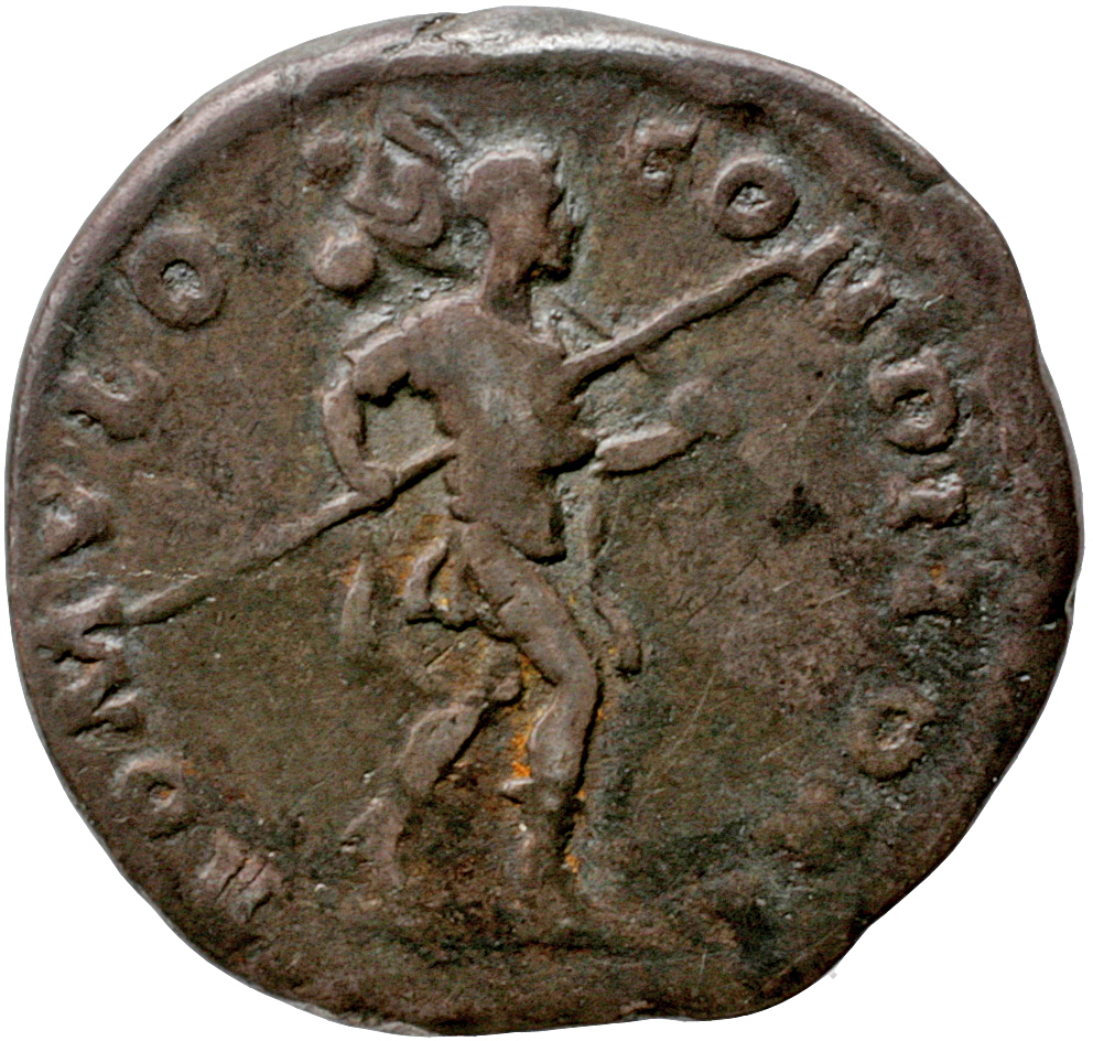 RIC II, Part 3 (second edition) Hadrian 1430 Hadrian reverse, Romulus advancing right, holding spear and trophy