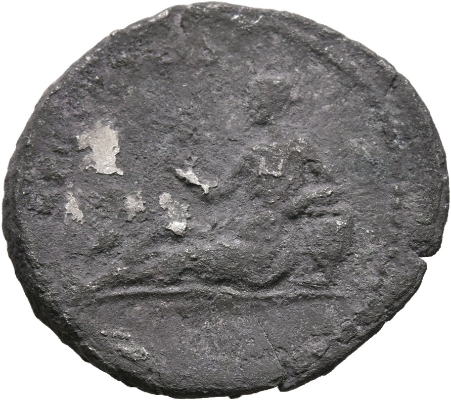 RIC II, Part 3 (second edition) Hadrian 1481 Hadrian reverse, Egypt reclining left, holding sistrum and leaning on corn ba...