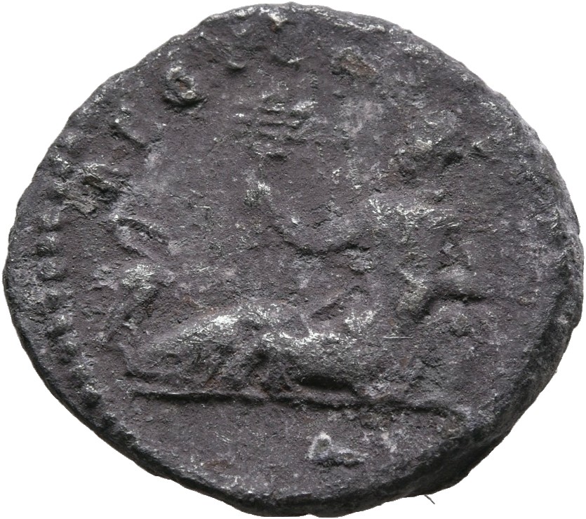 RIC II, Part 3 (second edition) Hadrian 1482 Hadrian reverse, Egypt reclining left, holding sistrum and leaning on corn ba...