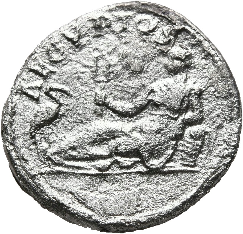 RIC II, Part 3 (second edition) Hadrian 1485 Hadrian reverse, Egypt reclining left, holding sistrum and leaning on corn ba...