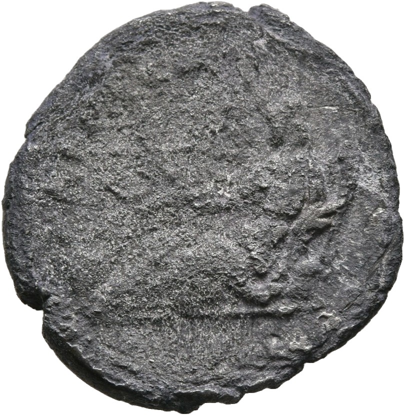 RIC II, Part 3 (second edition) Hadrian 1494 Hadrian reverse, Africa, wearing elephant scalp, reclining left, holding scor...