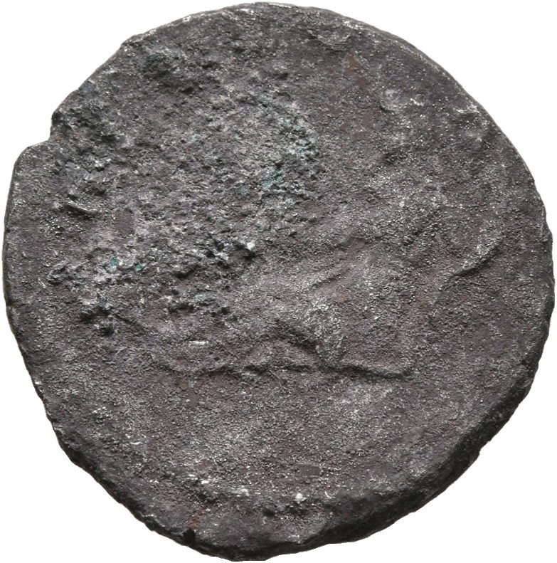 RIC II, Part 3 (second edition) Hadrian 1494 Hadrian reverse, Africa, wearing elephant scalp, reclining left, holding scor...