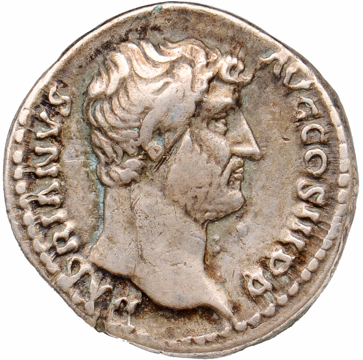 RIC II, Part 3 (second edition) Hadrian 1495 Hadrian obverse, Head of Hadrian, right