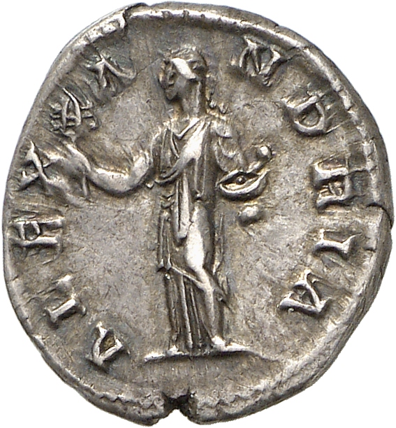 RIC II, Part 3 (second edition) Hadrian 1501 Hadrian reverse, Alexandria standing left, holding sistrum and bowl containin...