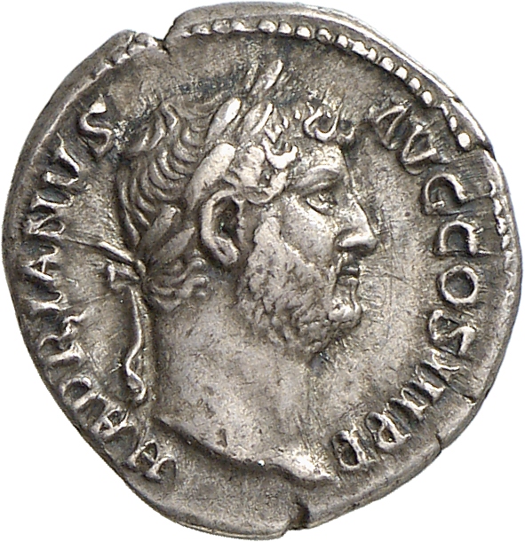 RIC II, Part 3 (second edition) Hadrian 1501 Hadrian obverse, Head of Hadrian, laureate, right