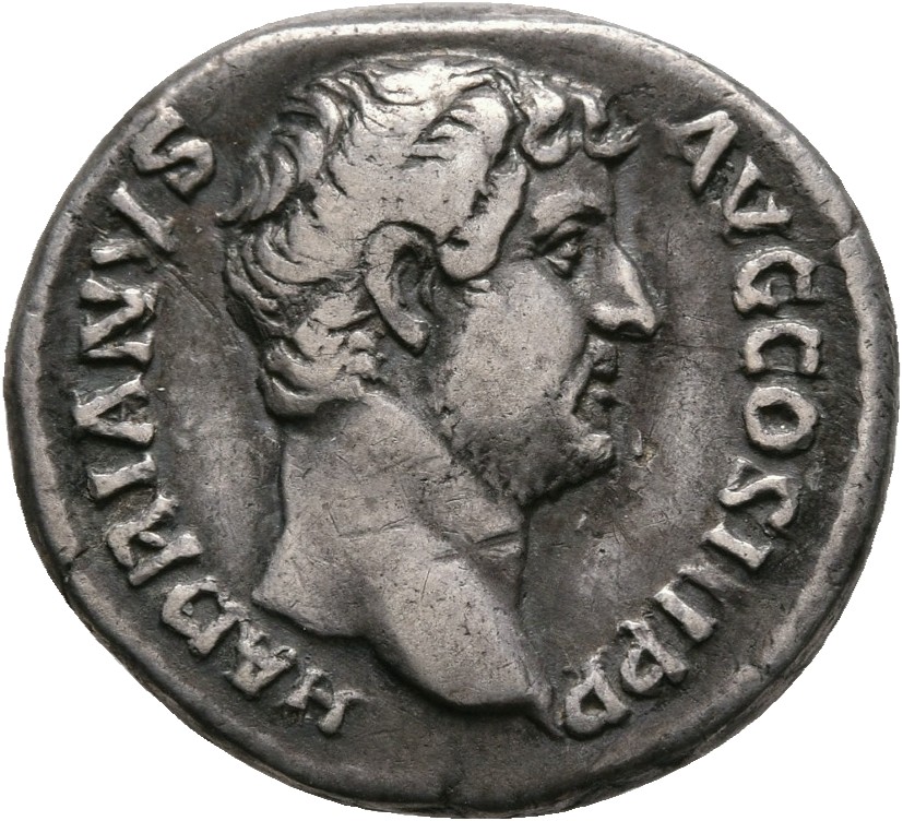 RIC II, Part 3 (second edition) Hadrian 1502 Hadrian obverse, Head of Hadrian, right