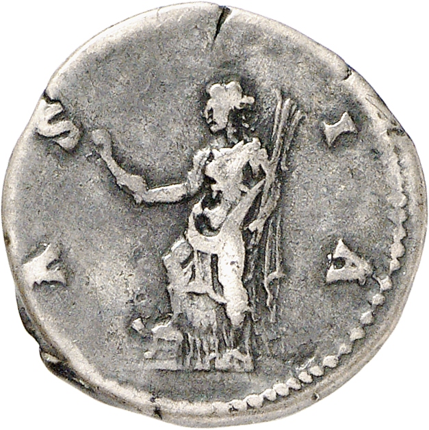 RIC II, Part 3 (second edition) Hadrian 1506 Hadrian reverse, Asia standing left, resting foot on prow, holding reaping ho...