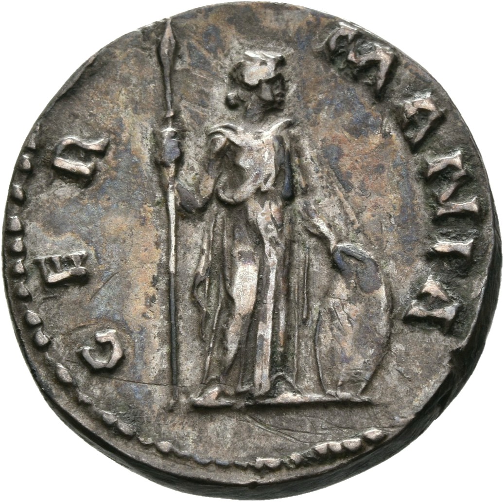 RIC II, Part 3 (second edition) Hadrian 1519 Hadrian reverse, Germania standing facing, head right, holding spear and rest...