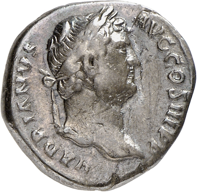 RIC II, Part 3 (second edition) Hadrian 1533 Hadrian obverse, Head of Hadrian, laureate, right