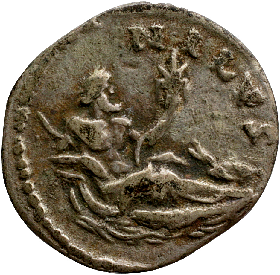 RIC II, Part 3 (second edition) Hadrian 1543 Hadrian reverse, Nilus reclining right, holding reed and cornucopia; in water...