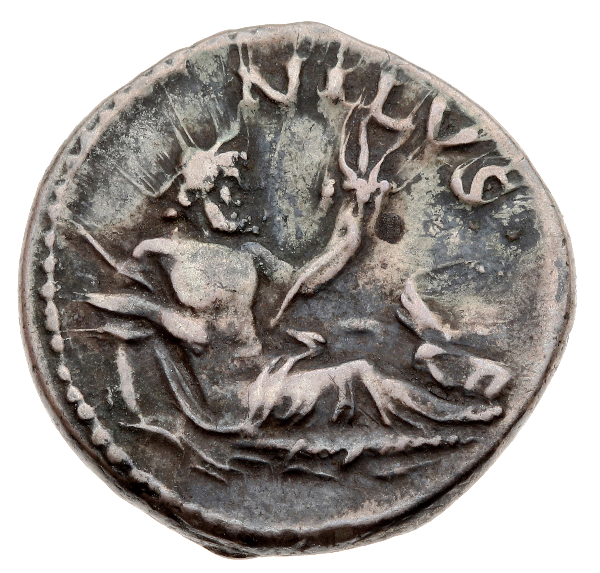 RIC II, Part 3 (second edition) Hadrian 1544 Hadrian reverse, Nilus reclining right, holding reed and cornucopia; in water...