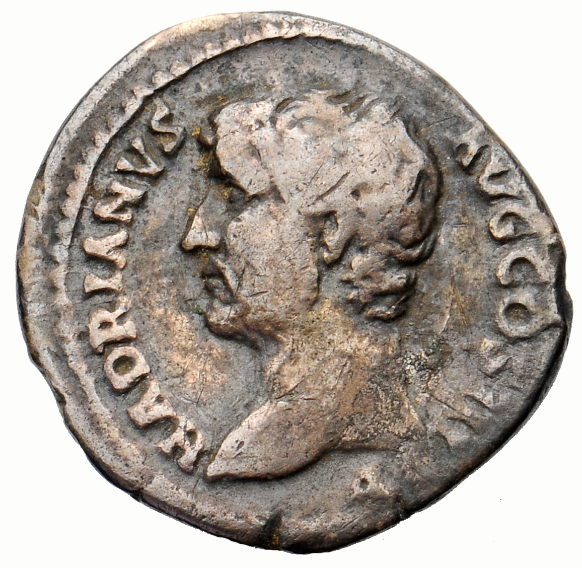 RIC II, Part 3 (second edition) Hadrian 1546 Hadrian obverse, Head of Hadrian, left