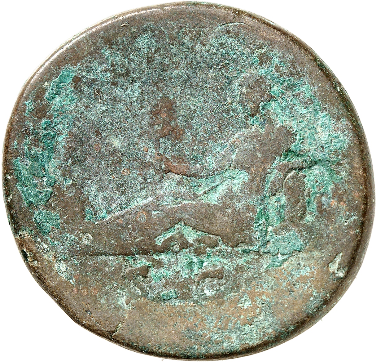RIC II, Part 3 (second edition) Hadrian 1594 Hadrian reverse, Aegyptos reclining left, holding sistrum and resting on frui...