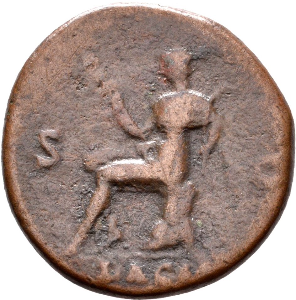 RIC II, Part 3 (second edition) Hadrian 1658 Hadrian reverse, Dacia seated left on rocks, sometimes resting foot on helmet...