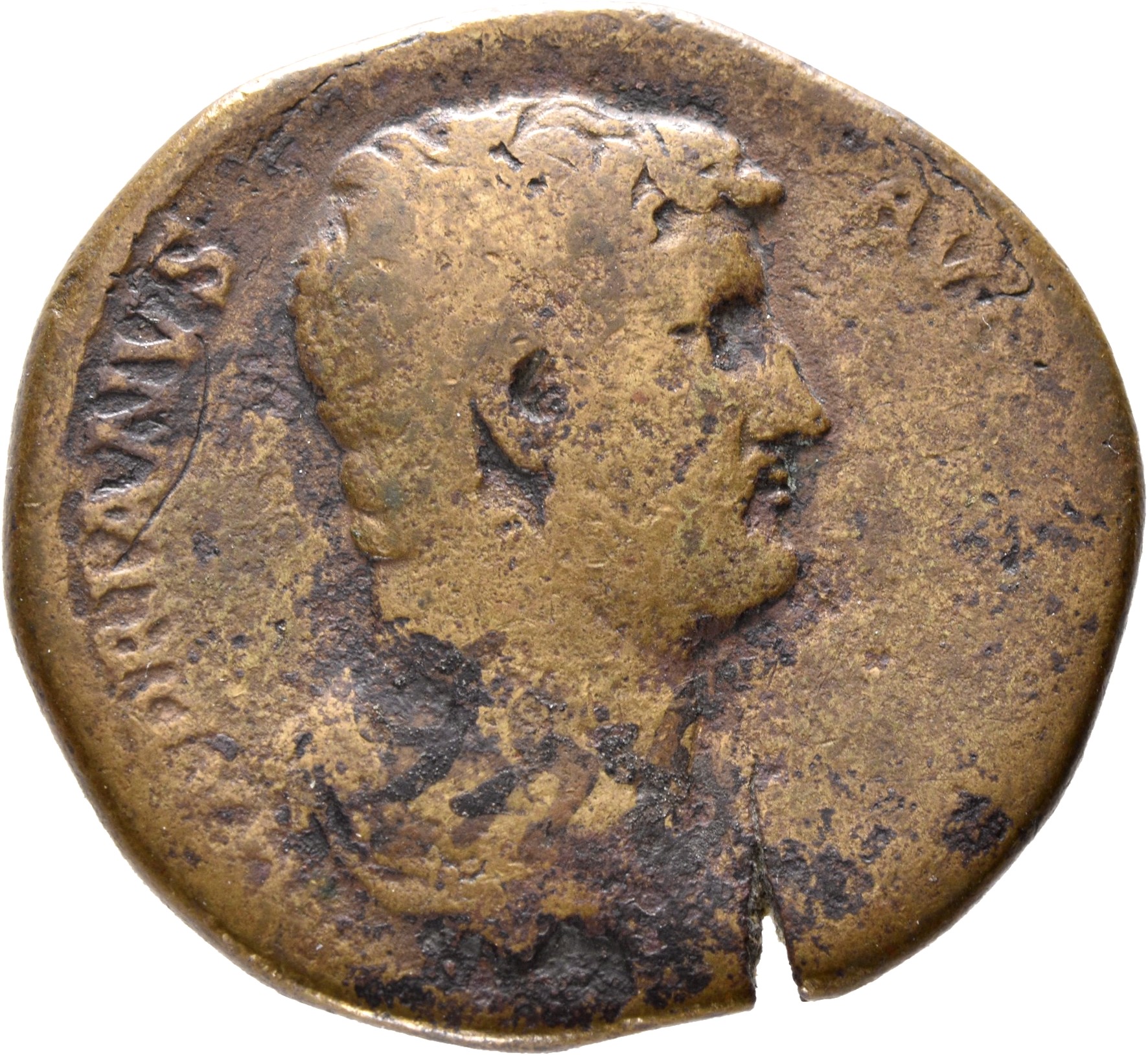 RIC II, Part 3 (second edition) Hadrian 1665 Hadrian obverse, Bust of Hadrian, draped, right, viewed from rear or side