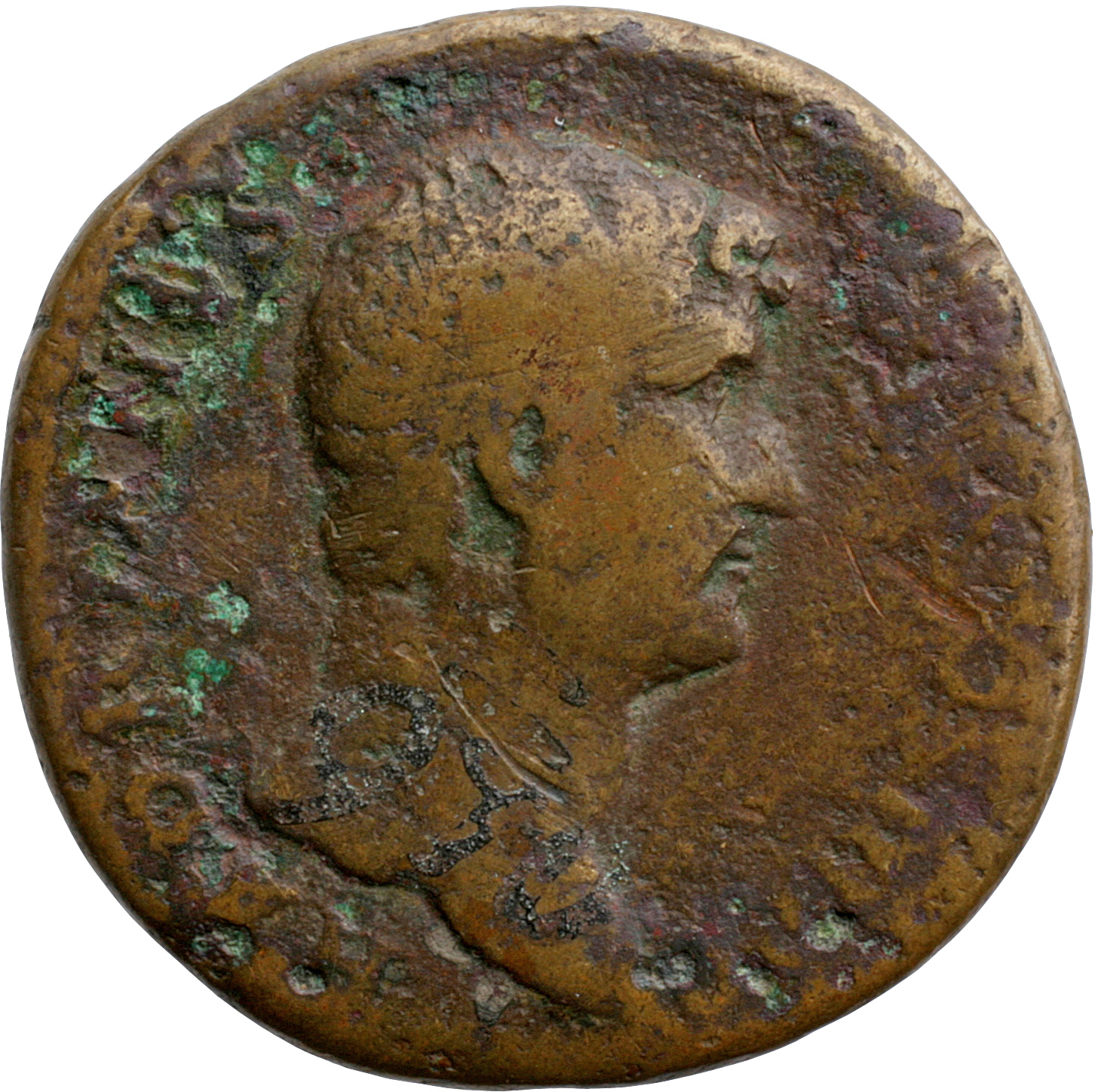 RIC II, Part 3 (second edition) Hadrian 1669 Hadrian obverse, Head of Hadrian, right
