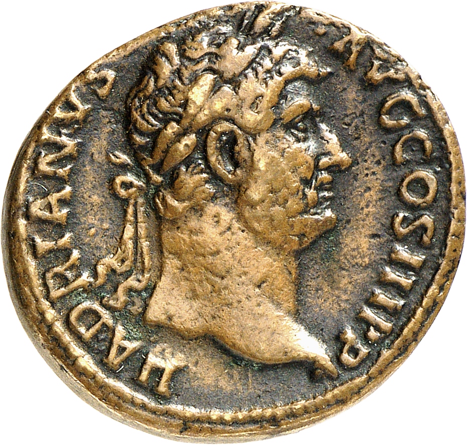 RIC II, Part 3 (second edition) Hadrian 1699 Hadrian obverse, Head of Hadrian, laureate, right