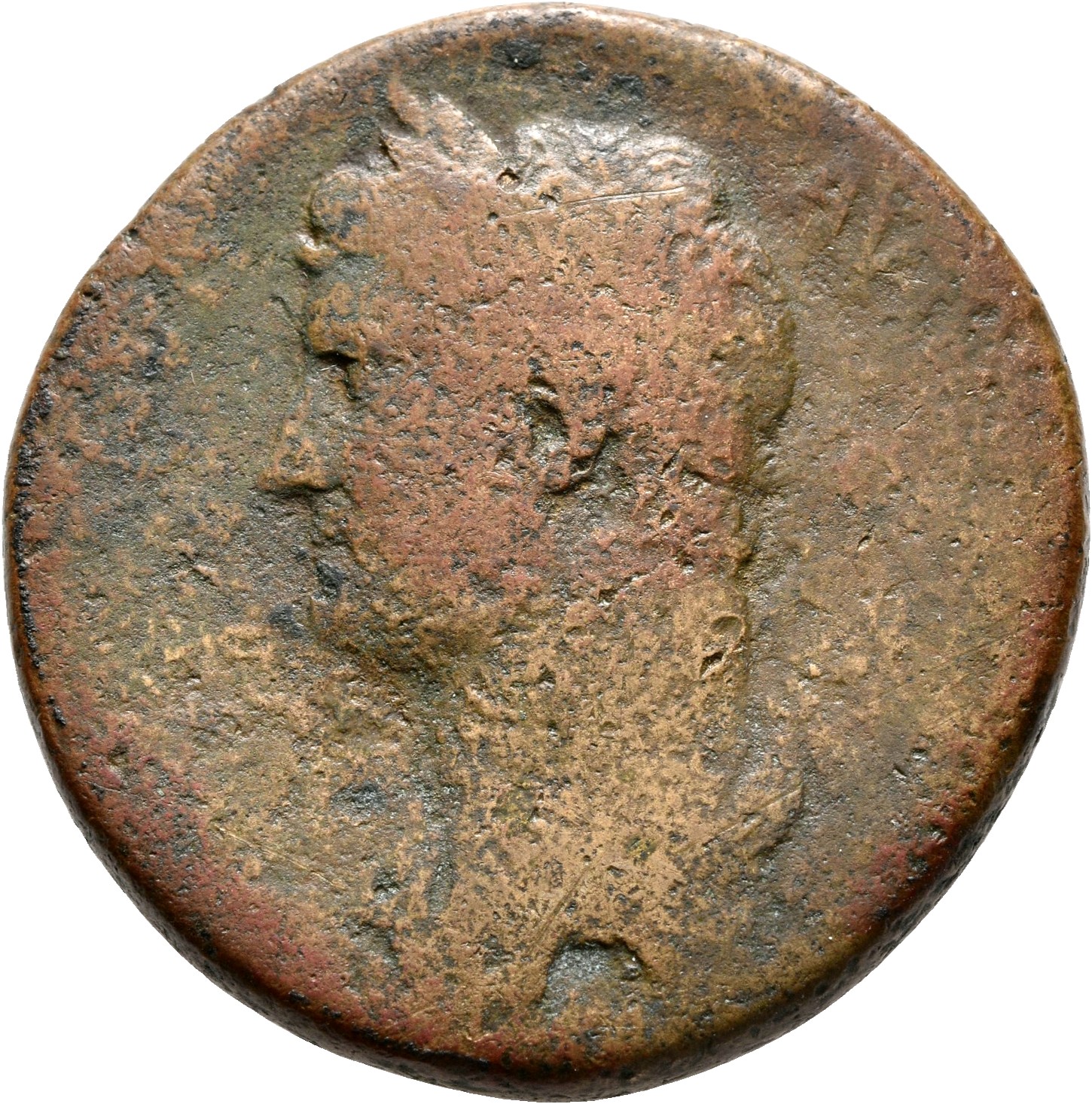 RIC II, Part 3 (second edition) Hadrian 1734 Hadrian obverse, Bust of Hadrian, laureate, draped, left, viewed from rear or...