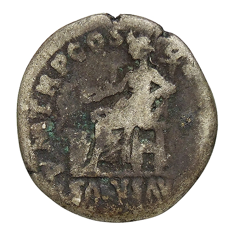 RIC II, Part 3 (second edition) Hadrian 174 Hadrian reverse, Salus, seated left, holding patera, feeding snake coiled arou...
