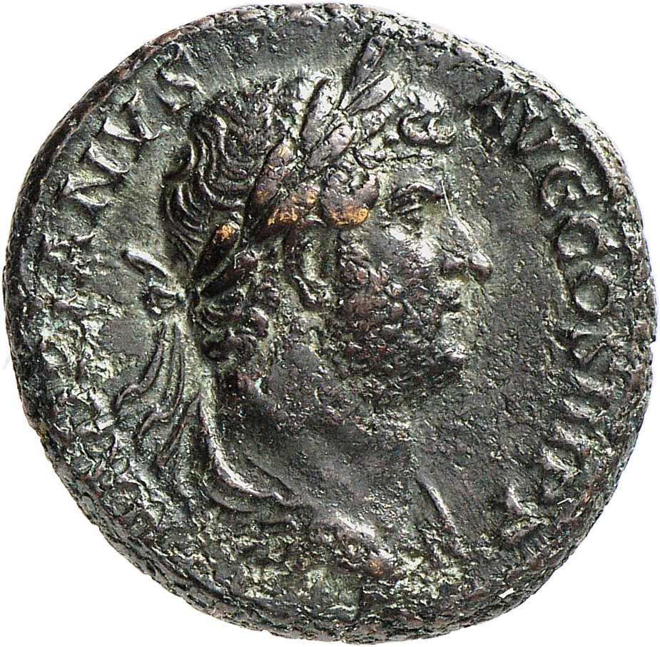 RIC II, Part 3 (second edition) Hadrian 1750 Hadrian obverse, Bust of Hadrian, laureate, draped, right, viewed from rear o...