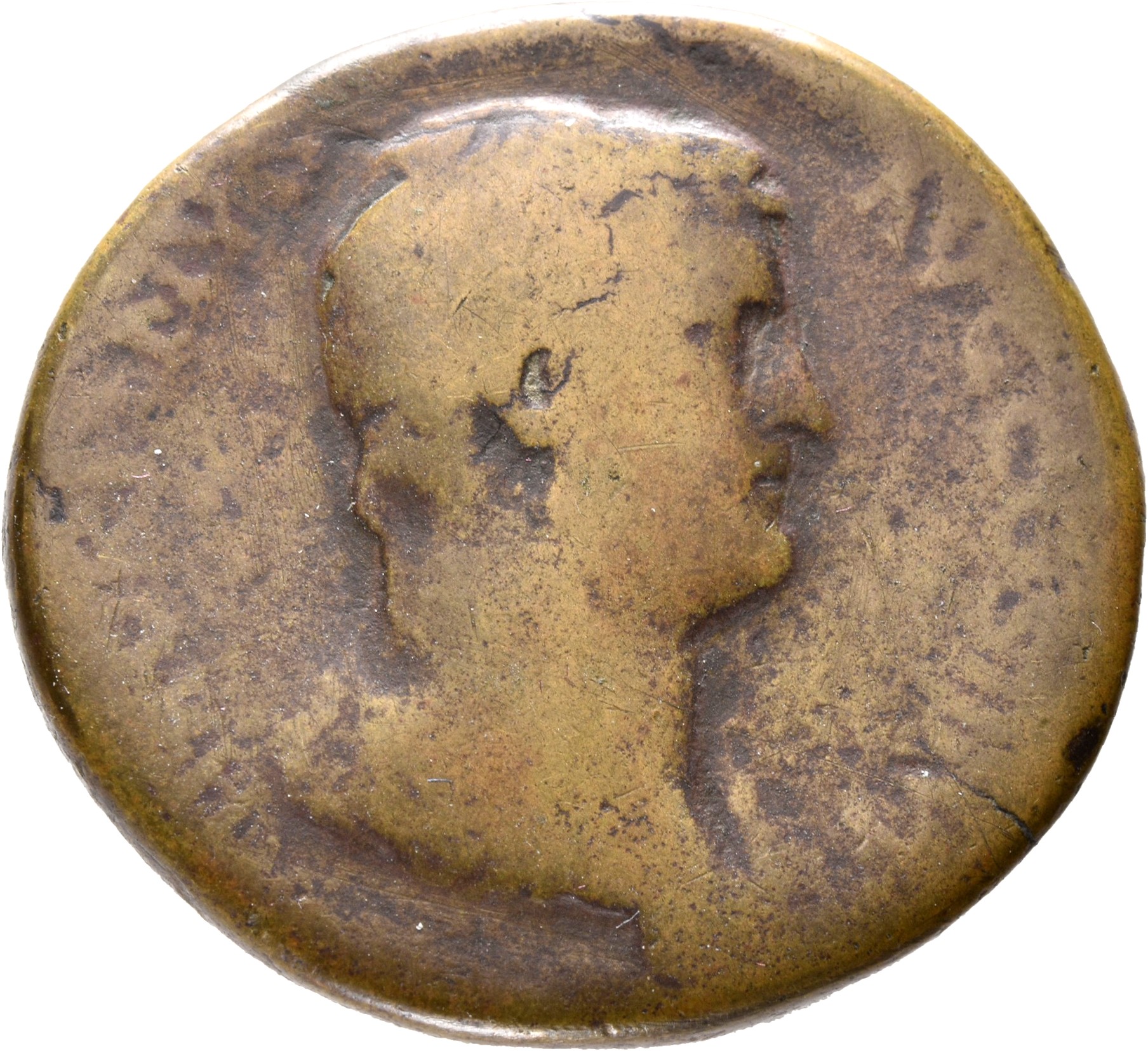 RIC II, Part 3 (second edition) Hadrian 1828 Hadrian obverse, Bust of Hadrian, draped, right, viewed from rear or side