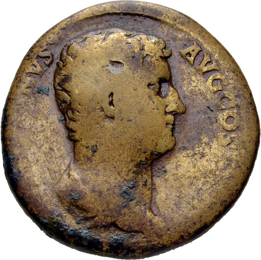 RIC II, Part 3 (second edition) Hadrian 1836 Hadrian obverse, Bust of Hadrian, draped, right, viewed from rear or side