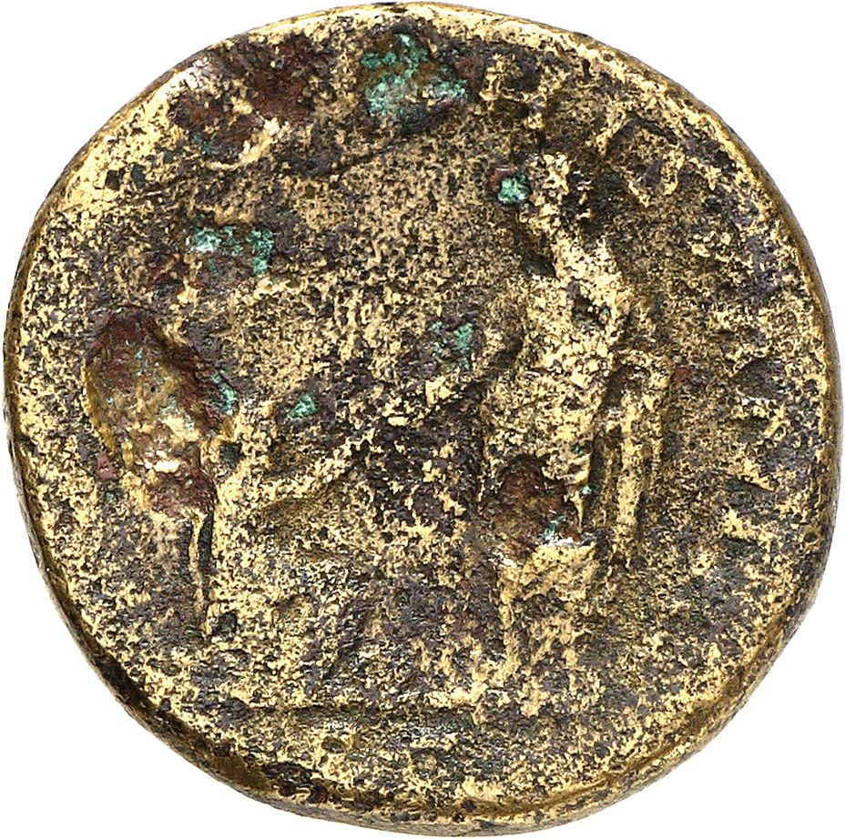RIC II, Part 3 (second edition) Hadrian 1871 Hadrian reverse, Hadrian standing left, holding scroll and raising kneeling H...