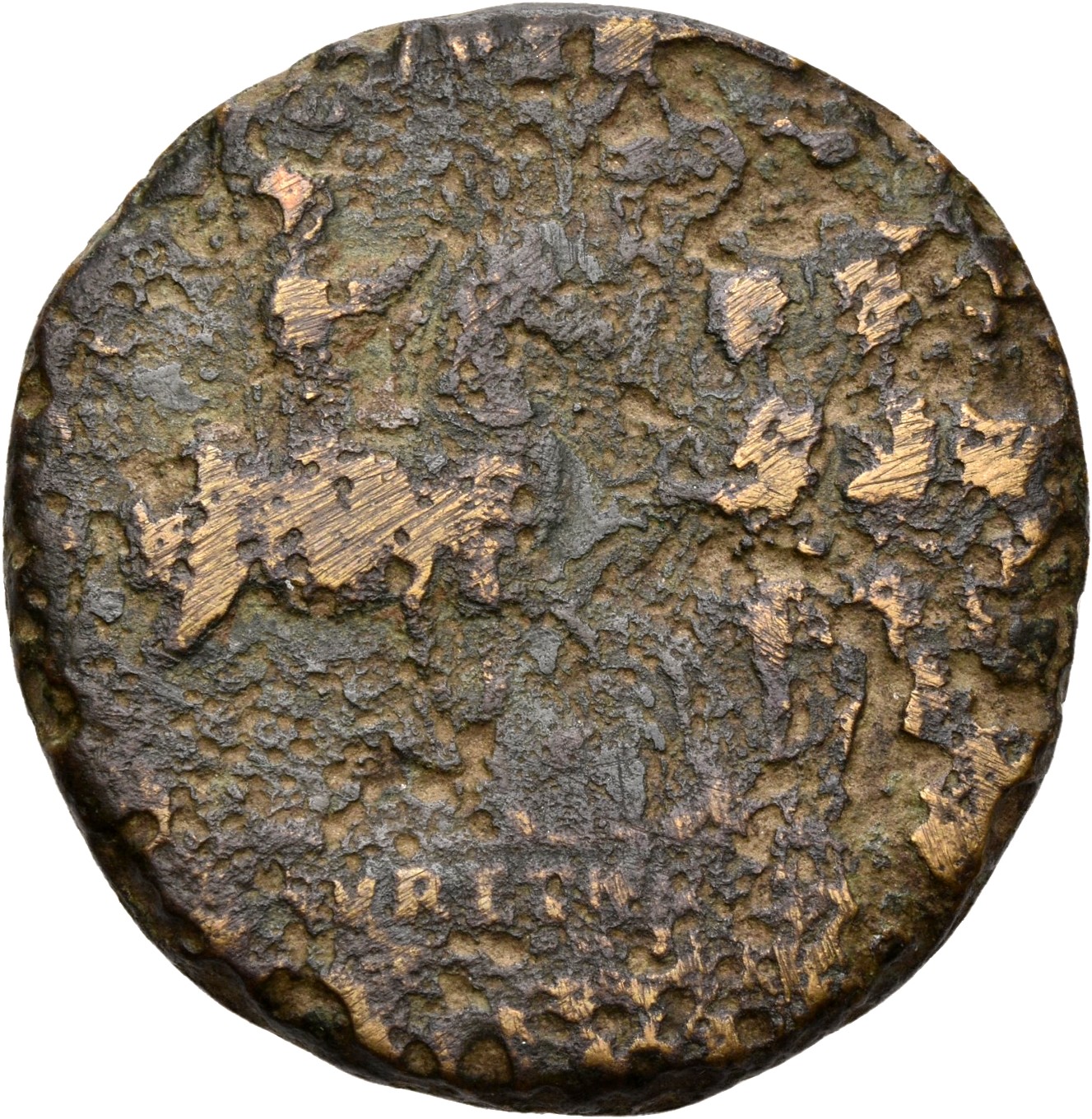 RIC II, Part 3 (second edition) Hadrian 1942 Hadrian reverse, Hadrian riding right, raising hand; before him, three or mor...
