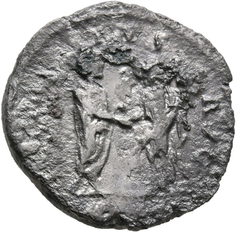 RIC II, Part 3 (second edition) Hadrian 1988 Hadrian reverse, Hadrian standing right, holding scroll and clasping hands wi...