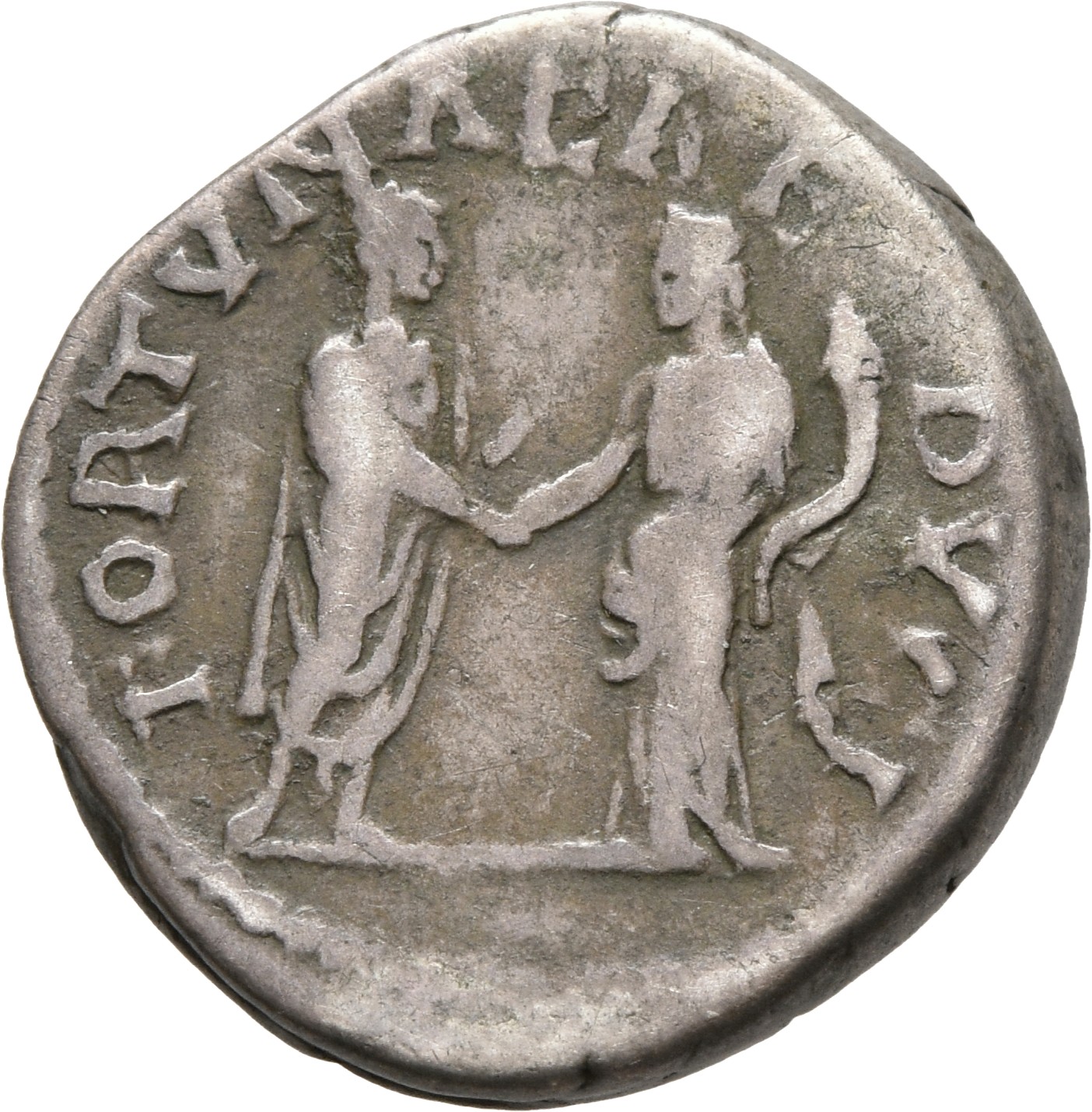 RIC II, Part 3 (second edition) Hadrian 2003 Hadrian reverse, Hadrian standing right, holding scroll and clasping hands wi...