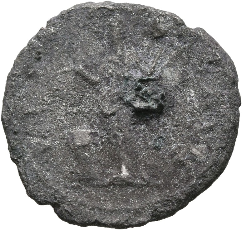 RIC II, Part 3 (second edition) Hadrian 2023 Hadrian reverse, Pietas standing left, raising both hands in prayer; beside h...
